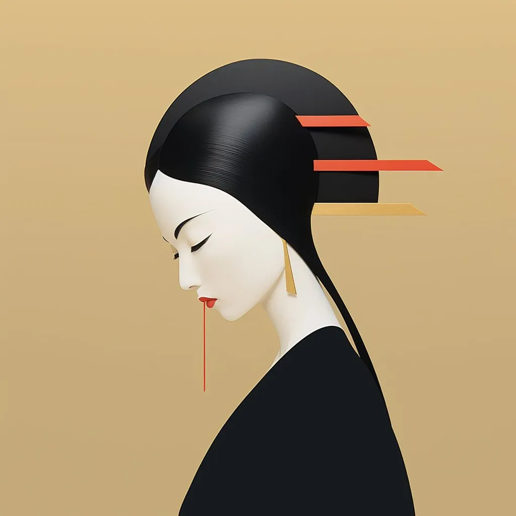 AI image prompt: Minimalist Flat Template 2 - Midjourney style