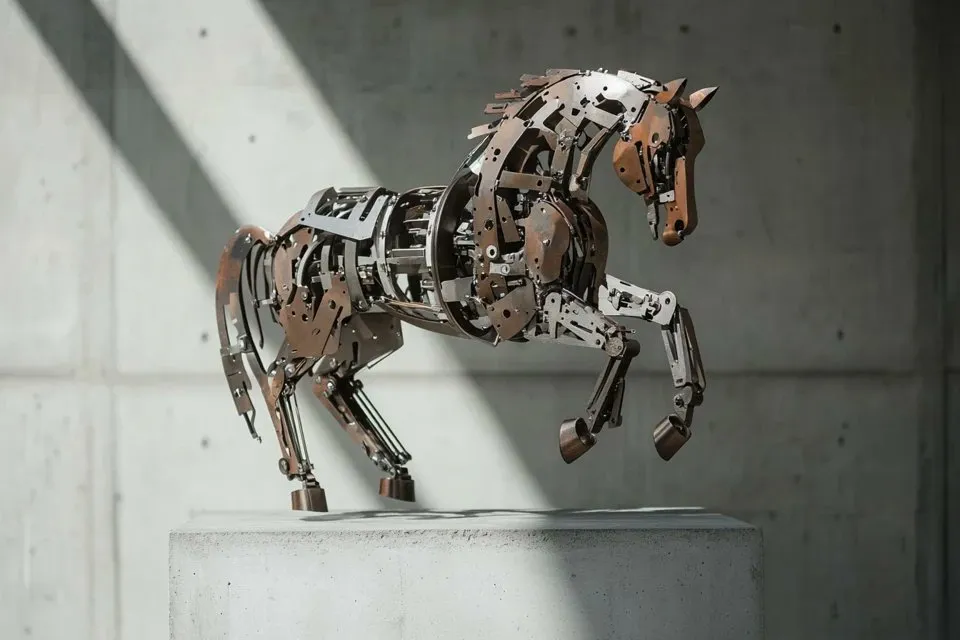 AI image prompt: Kinetic Sculpture - Midjourney V7 style