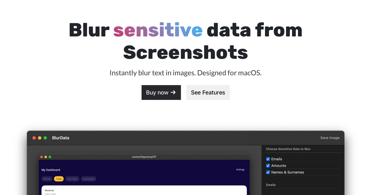 BlurData - AI Tool in Productivity category