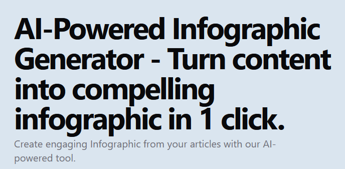GraphicInfo.cc - AI Tool in Generative Art category