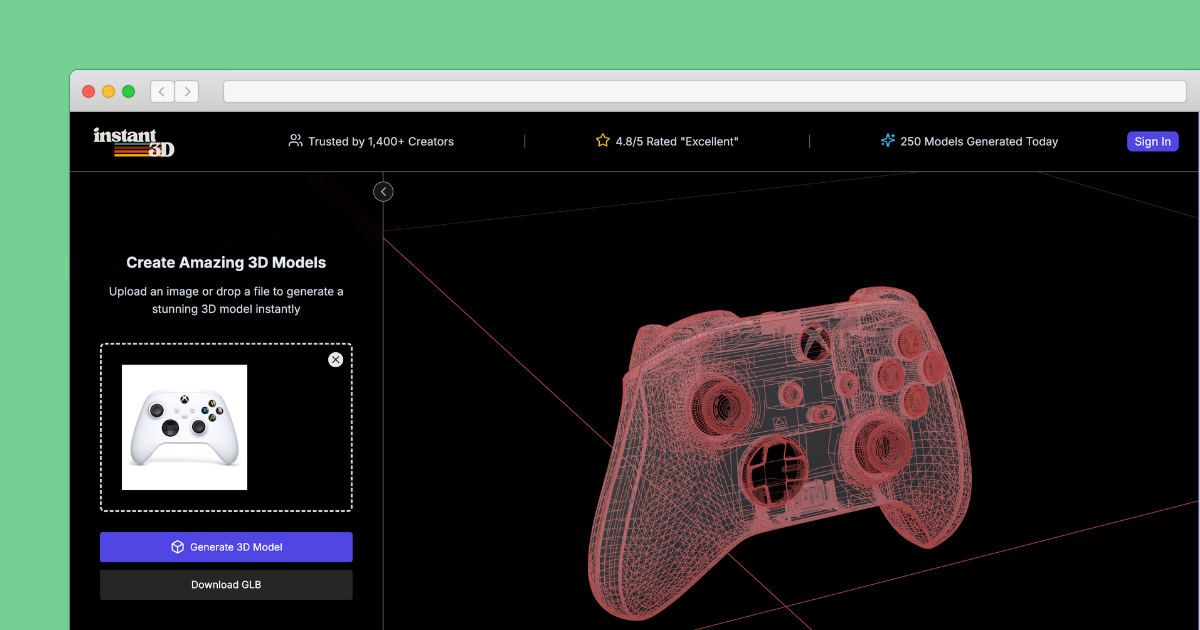 Instant3D - AI Tool in Generative Art category