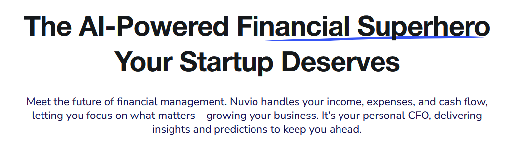 Nuvio - AI Tool in Finance category