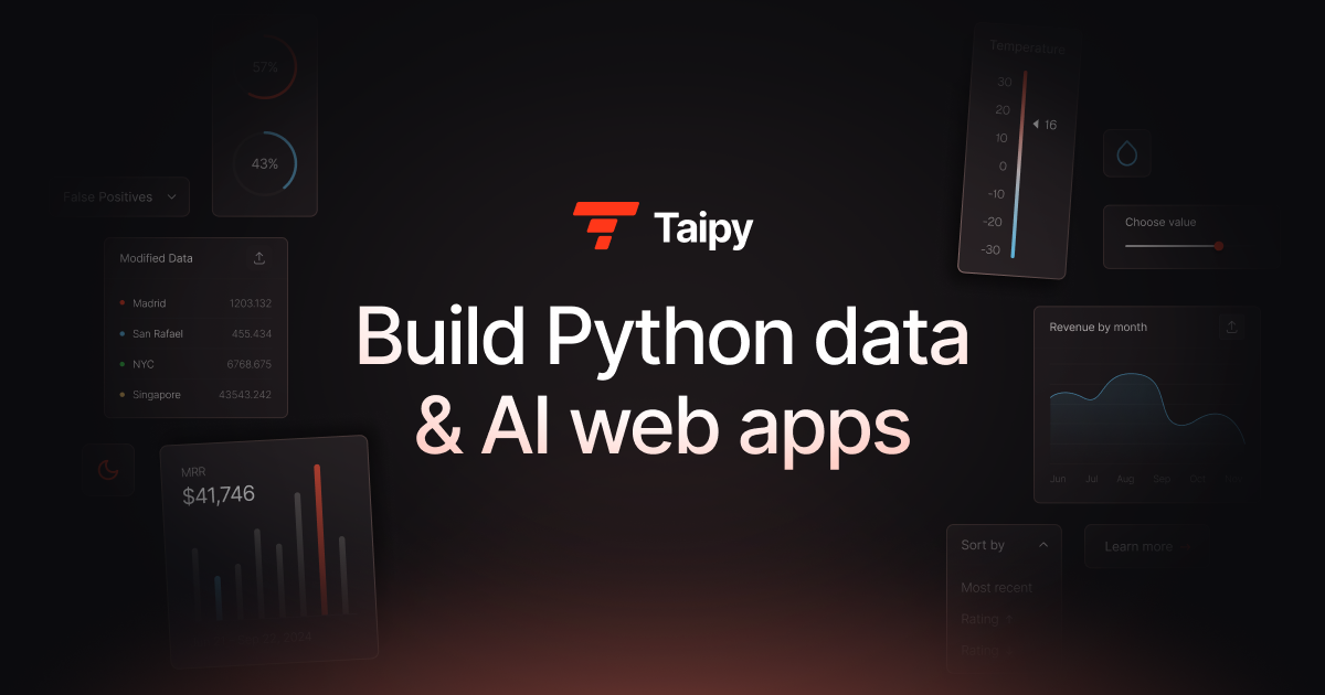 Taipy - AI Tool in Generative Code category