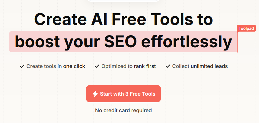 Toolpad - AI Tool in Productivity category