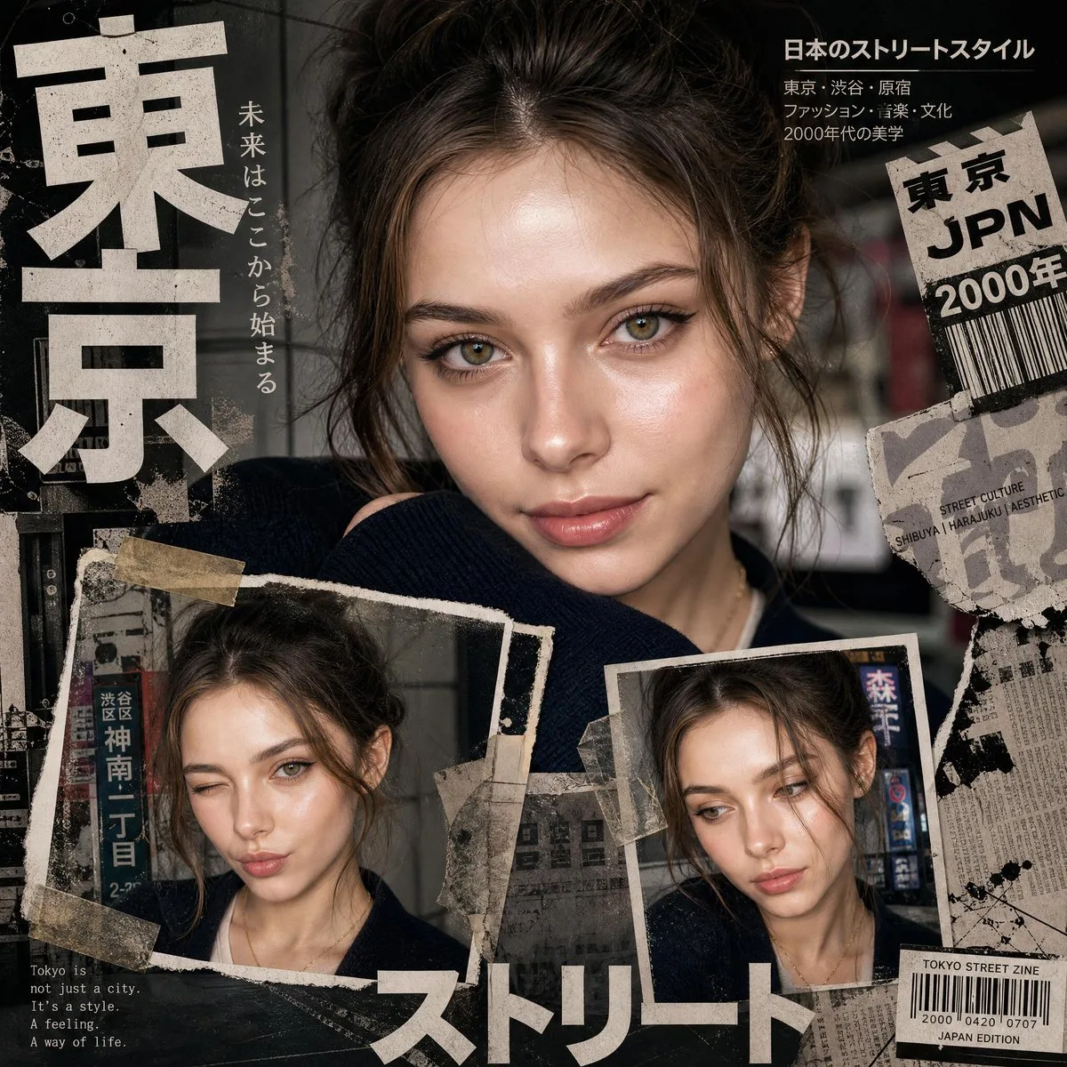 Y2K Japanese editorial collage poster — GPT Image 2 AI image prompt