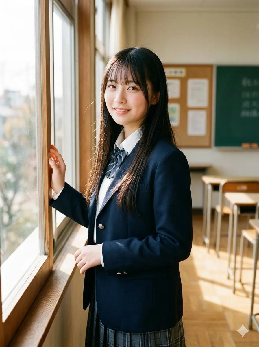 Morning Classroom Window Portrait — GPT Image 2 AI image prompt