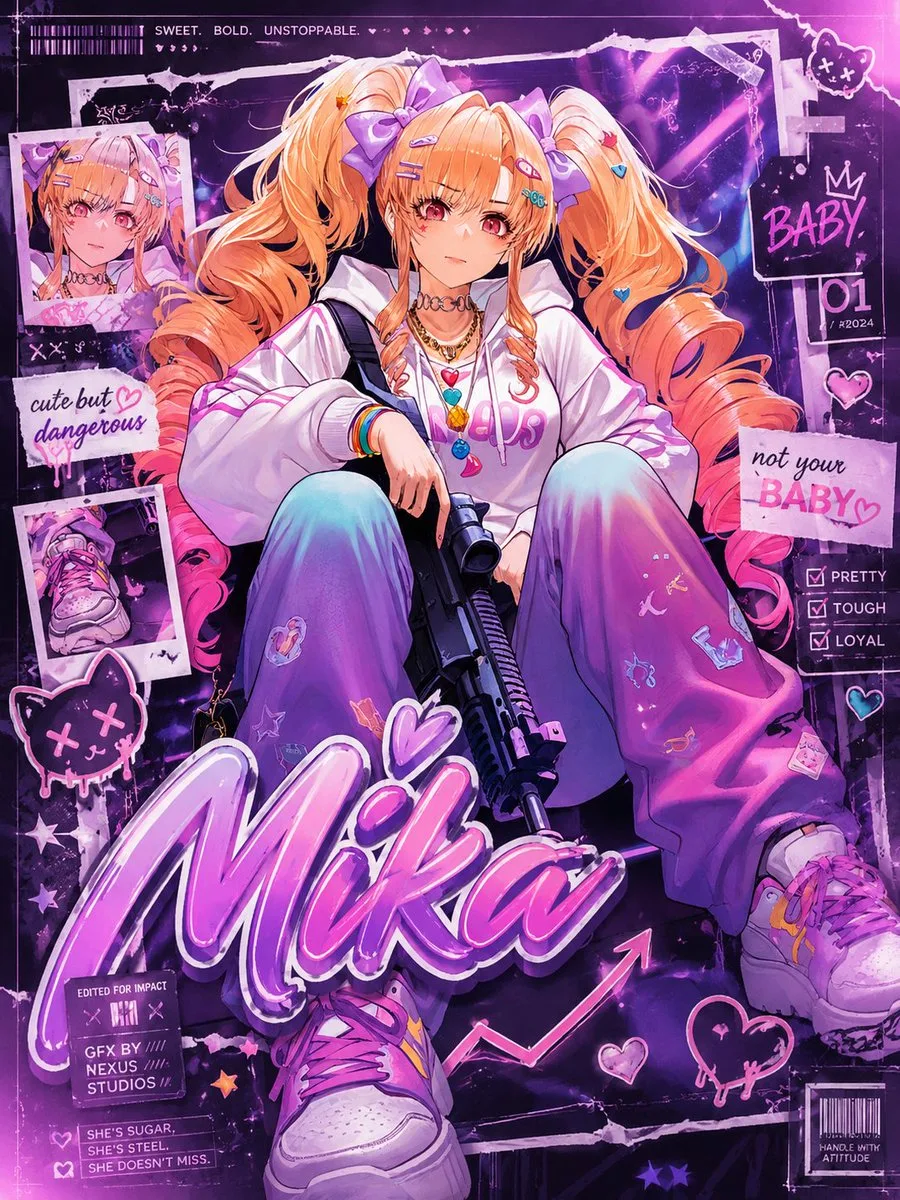 Scrapbook Anime GFX Poster (Anime / Manga style, made with GPT Image 2) - AI image prompt example