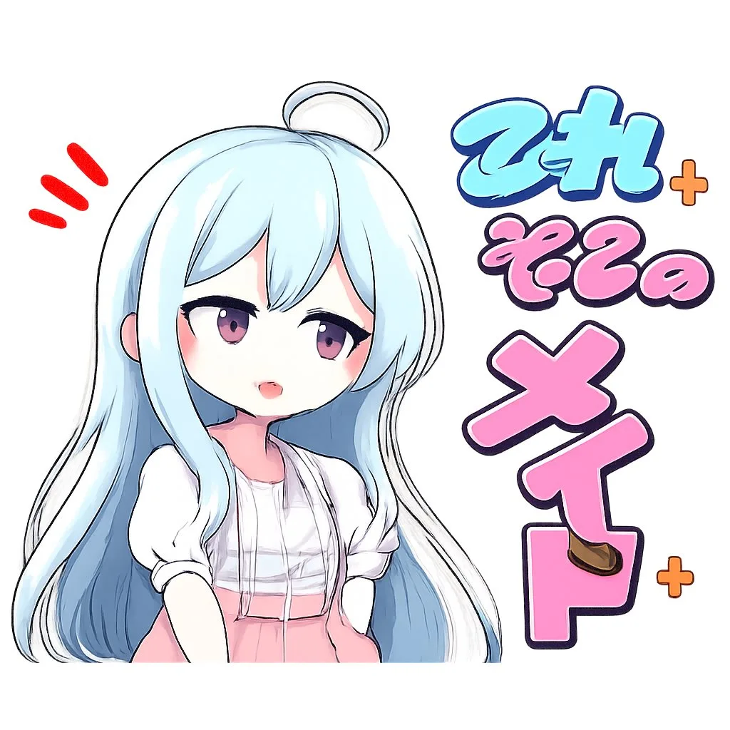 Censored Anime Maid Sticker — GPT Image 2 AI image prompt