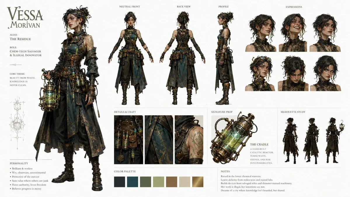 Character Identity Board Template