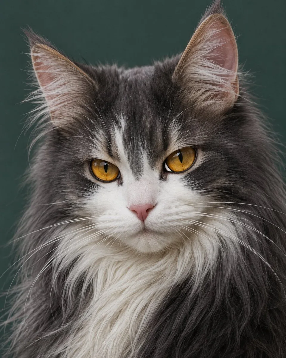 Photorealistic Amber-Eyed Cat Portrait (Photography style, made with GPT Image 2) - AI image prompt example