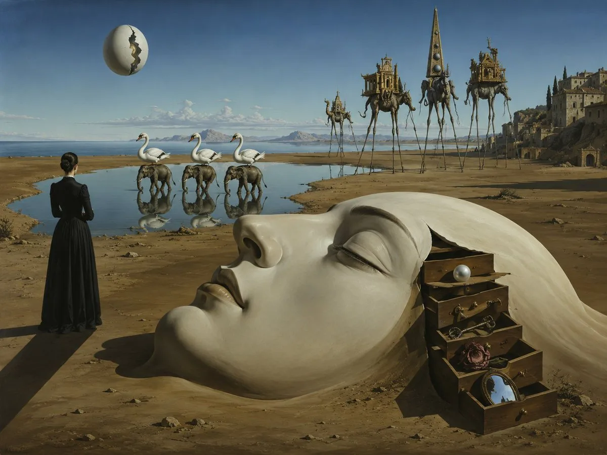 Dali-Inspired Surreal Landscape