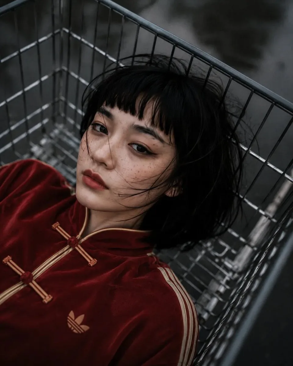 Shopping Trolley POV Fashion Photography (Photography style, made with GPT Image 2) - AI image prompt example