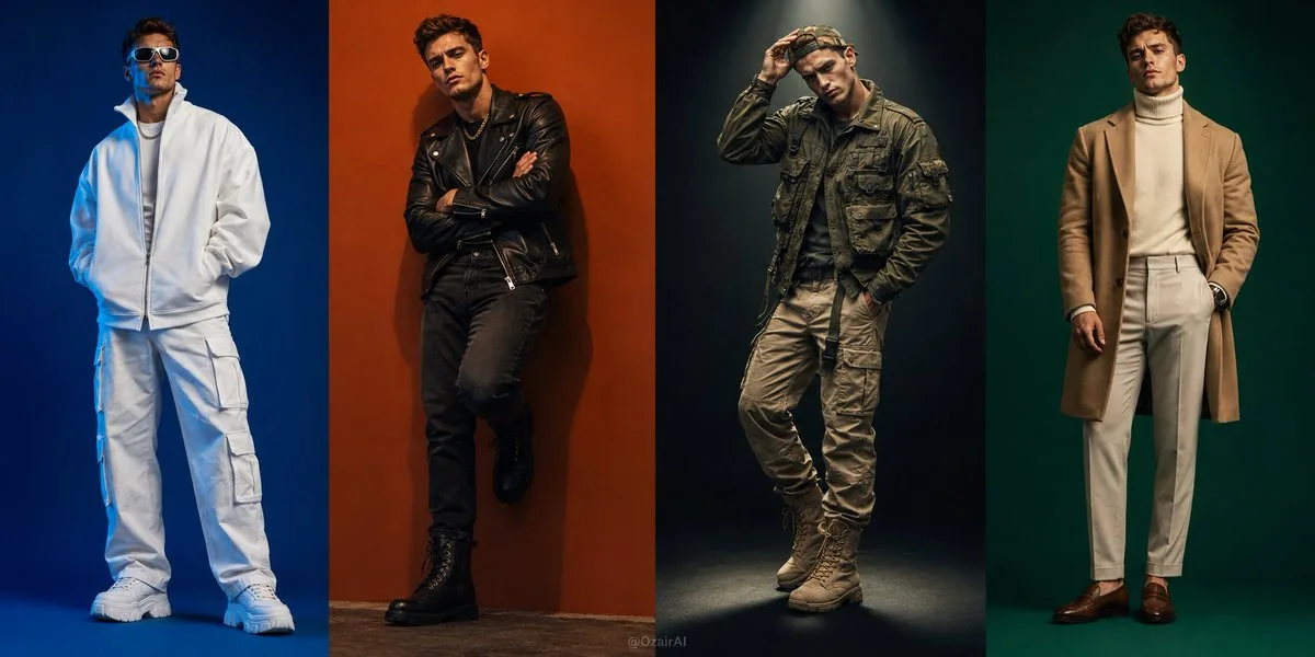 Four-Panel Fashion Editorial Grid — GPT Image 2 AI image prompt