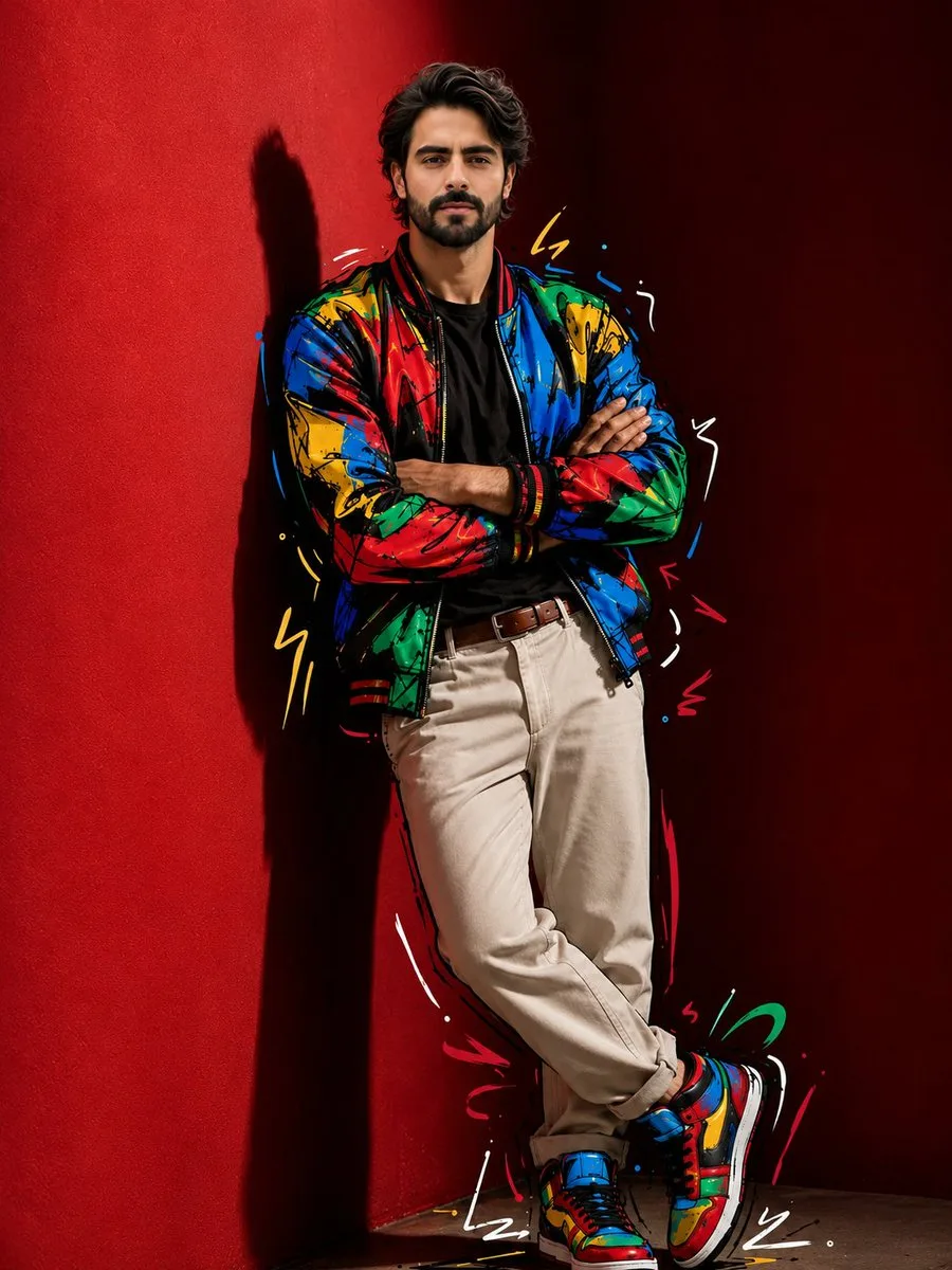 AI image: Semi-Illustrated Fashion Photo Edit