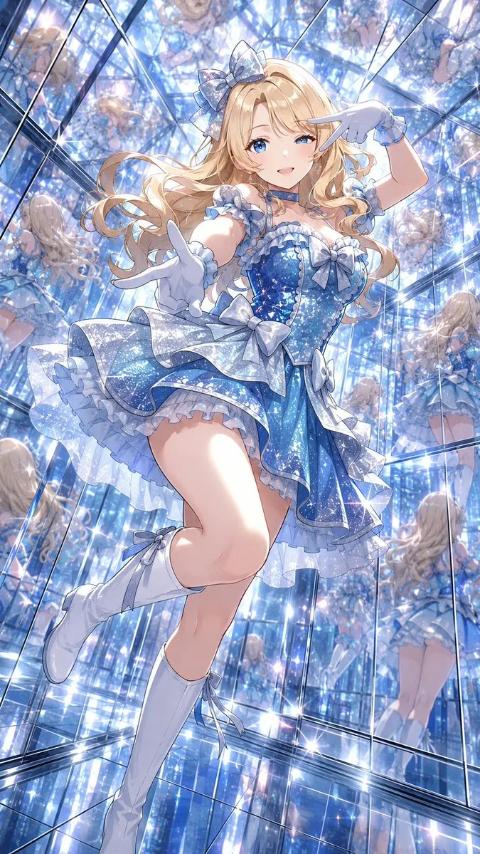AI image: Anime Idol in Mirror Room