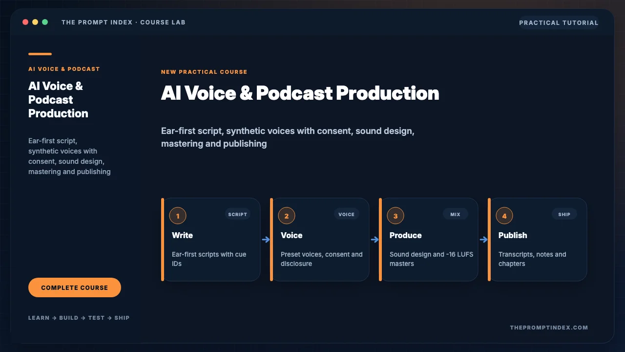 AI Voice & Podcast Production: Script to Published Episode