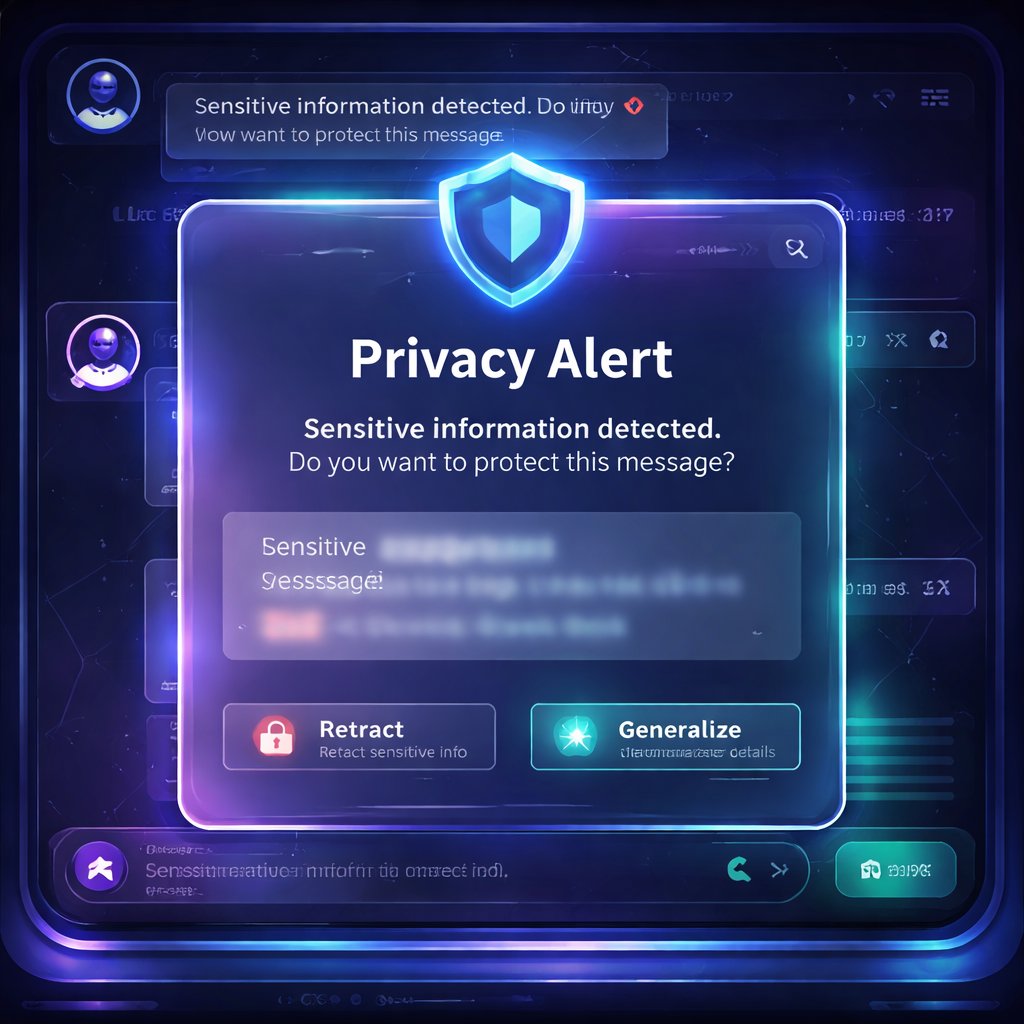 In-Context Privacy Learning for Chatbots (Just-in-Time Tools)