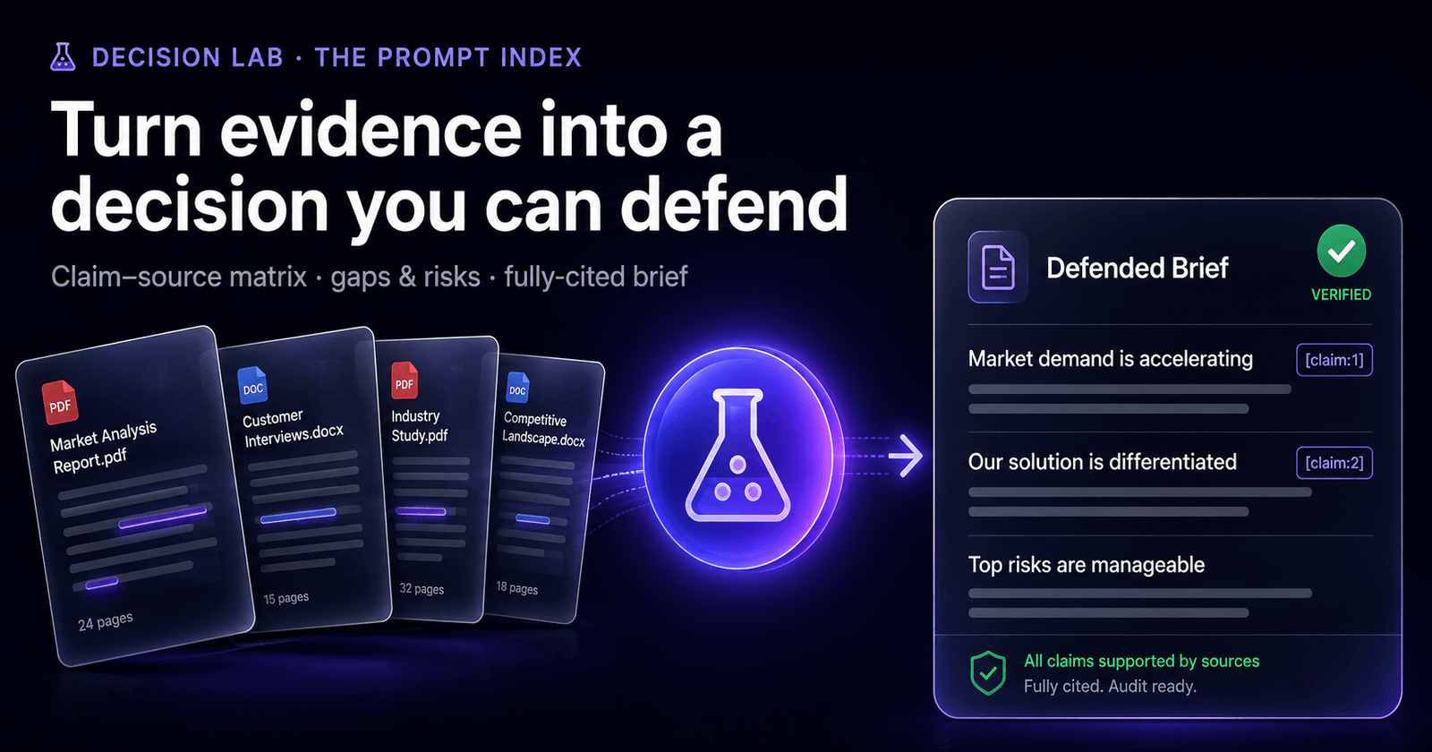 Decision Lab — AI Evidence-to-Decision Brief Generator | The Prompt Index