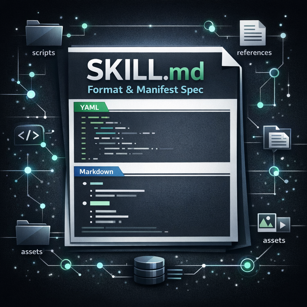 SKILL.md format and manifest spec for AI agent skills